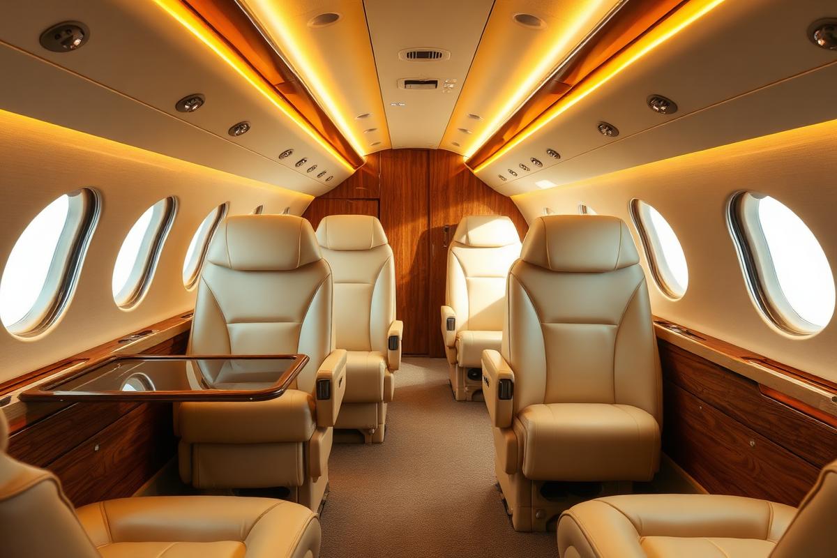 VIP jet interior